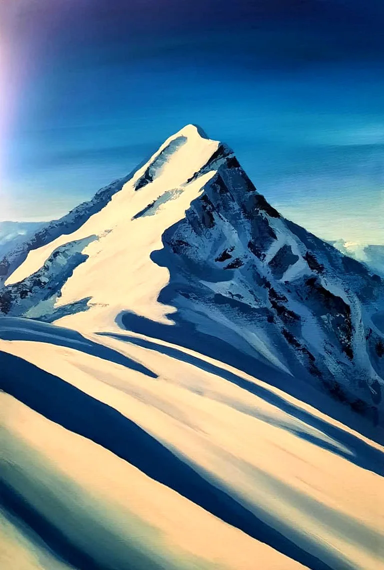 Berggipfel — Acryl auf Leinwand von Katharina Lechner