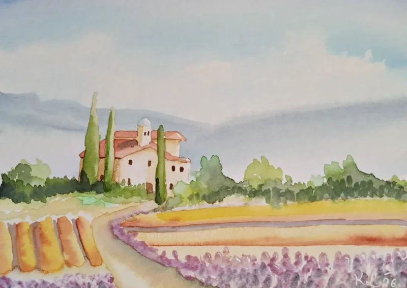 In der Toscana — Aquarell von Katharina Lechner