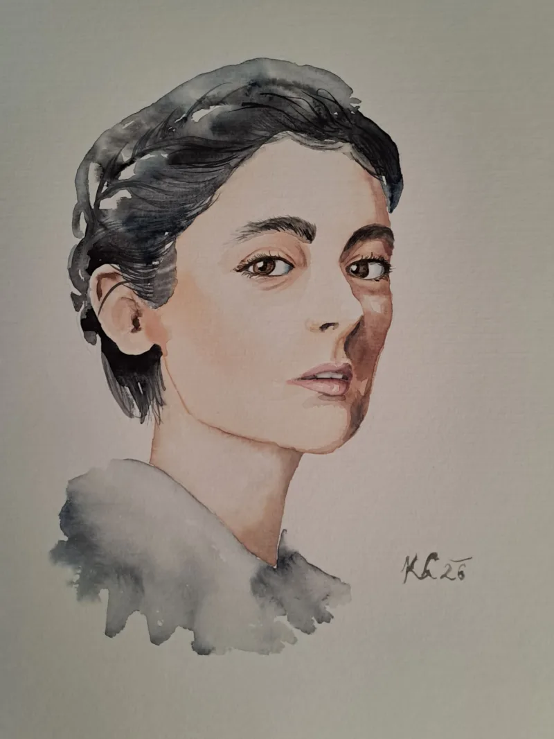 Portrait einer Frau — Aquarell von Katharina Lechner