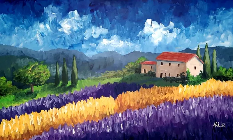 Provence — Acryl auf Leinwand von Katharina Lechner