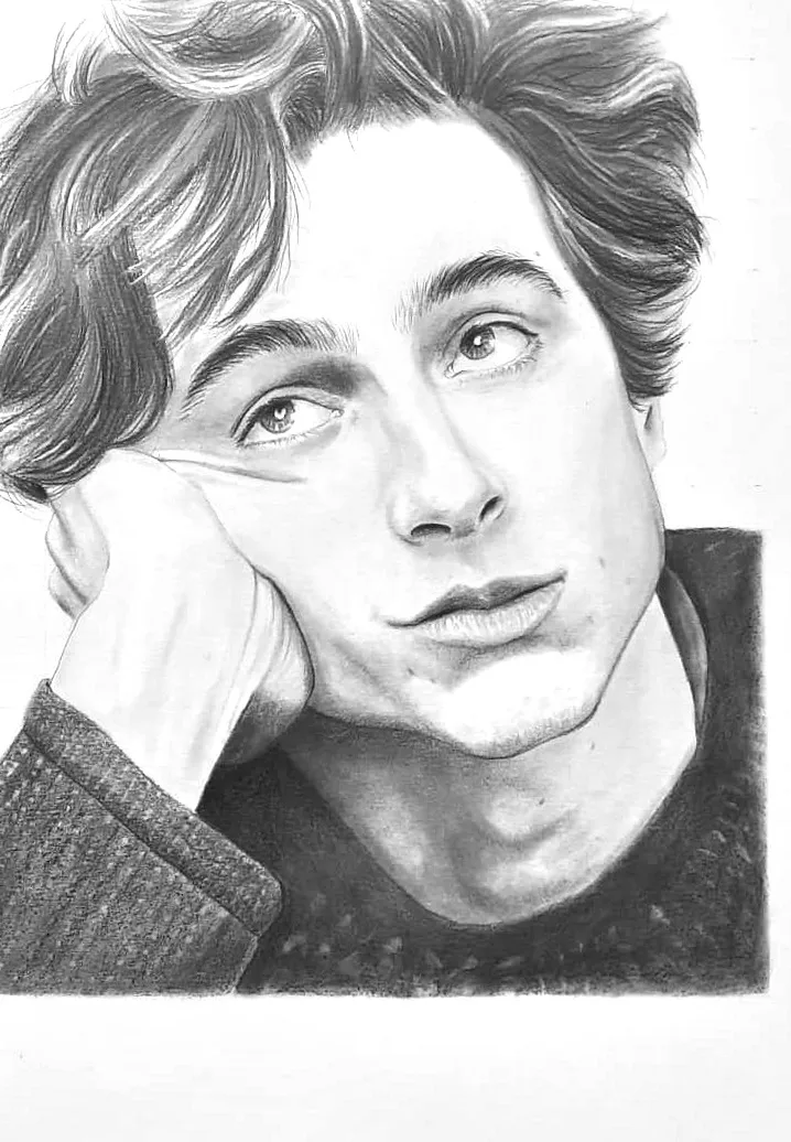 Timothée — Bleistift auf Papier von Katharina Lechner